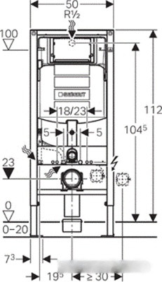 Система инсталляции Geberit Omega 12 [111.060.00.1]