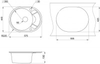 Кухонная мойка Granula 5802 (Графит)