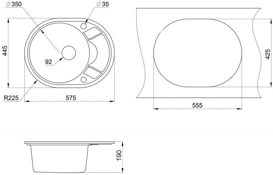 Кухонная мойка Granula 5802 (Графит)