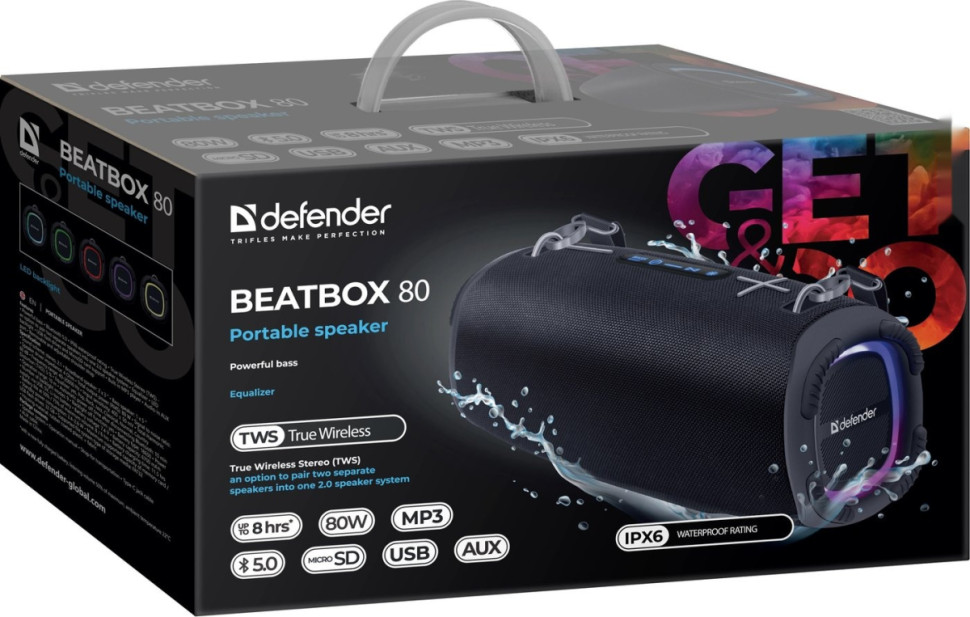 Портативная акустика Defender Beatbox 80