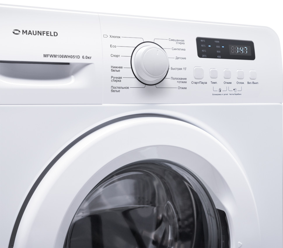 Стиральная машина Maunfeld MFWM106WH051D Стиральная машина Maunfeld MFWM106WH051D