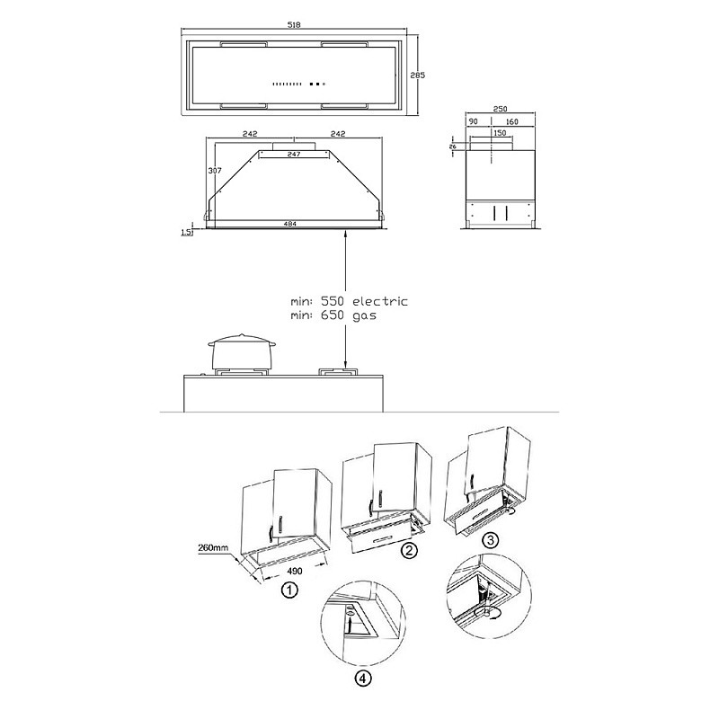 Вытяжка Korting KHI 6997 GW Вытяжка Korting KHI 6997 GW