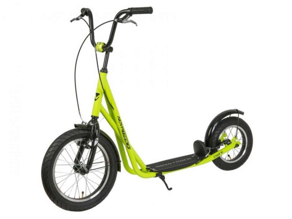 Самокат Novatrack City Line 16 (лайм, 2020)