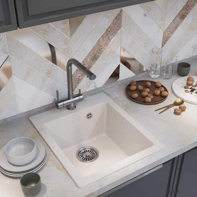 Кухонная мойка Mixline ML-GM14 551906 (белый) Кухонная мойка Mixline ML-GM14 551906 (белый)