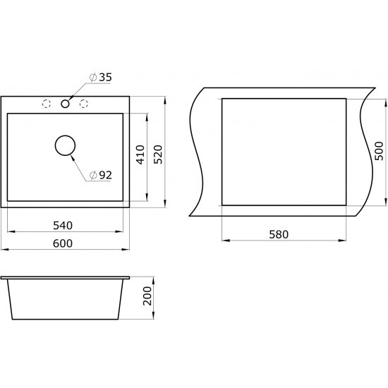 Кухонная мойка Paulmark Kante PM106052-BLM Кухонная мойка Paulmark Kante PM106052-BLM