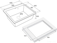 Кухонная мойка Paulmark Kante PM106052-BLM