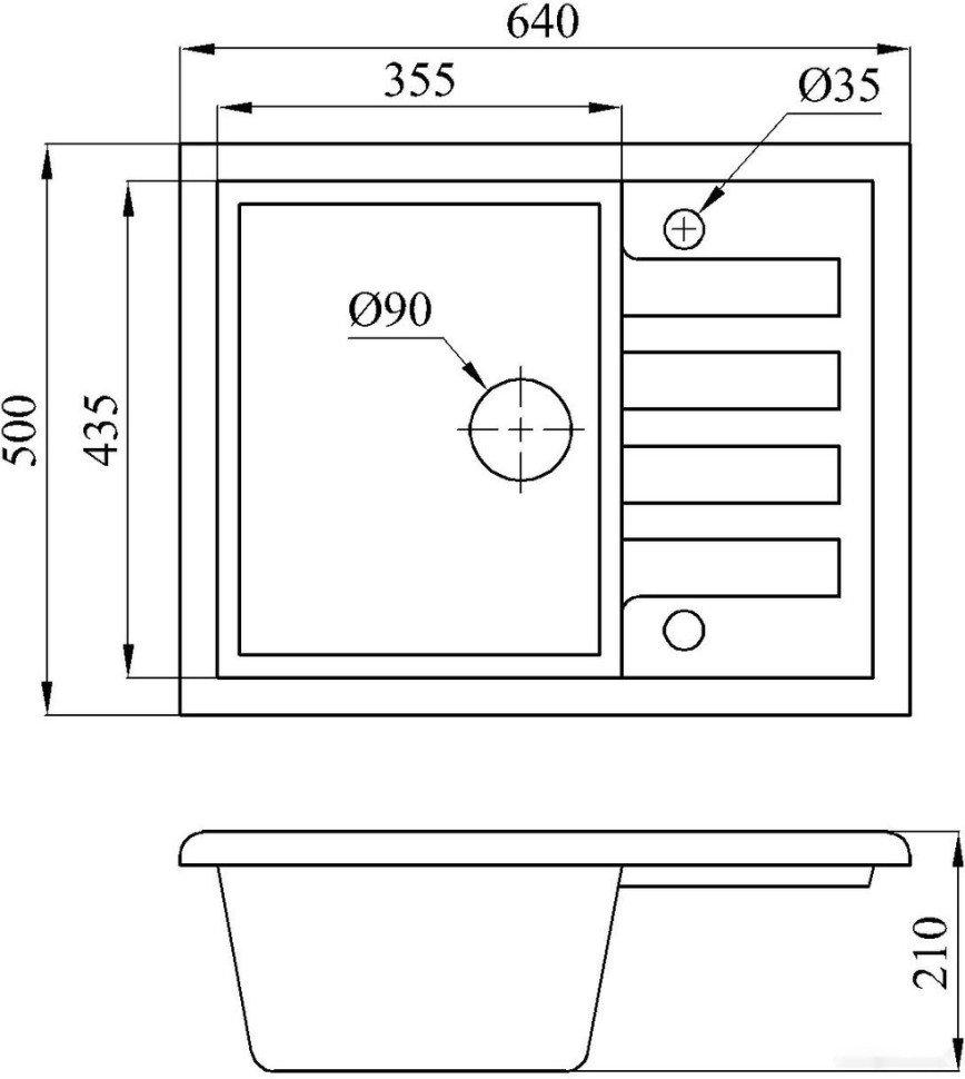 Кухонная мойка БелЭворс Vega L (белый, без сифона) Кухонная мойка БелЭворс Vega L (белый, без сифона)