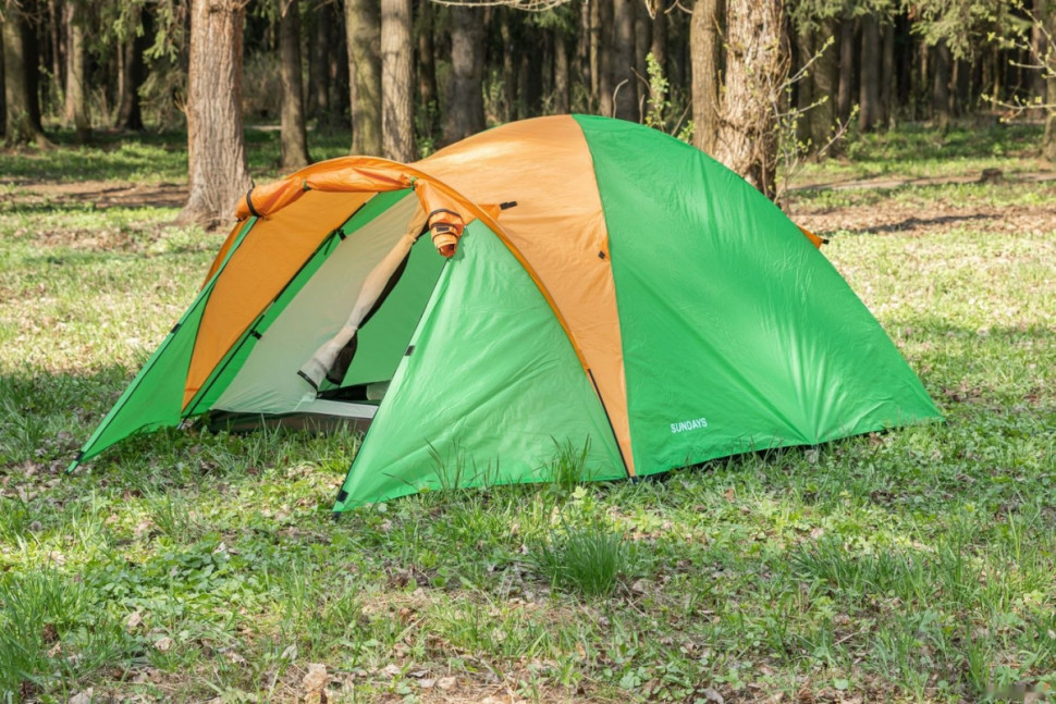 Палатка Sundays ZC-TT010-4P v2 (зеленый/желтый) Палатка Sundays ZC-TT010-4P v2 (зеленый/желтый)