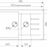 Кухонная мойка Ecoshtein Rechteck 781.5 (серый шелк)