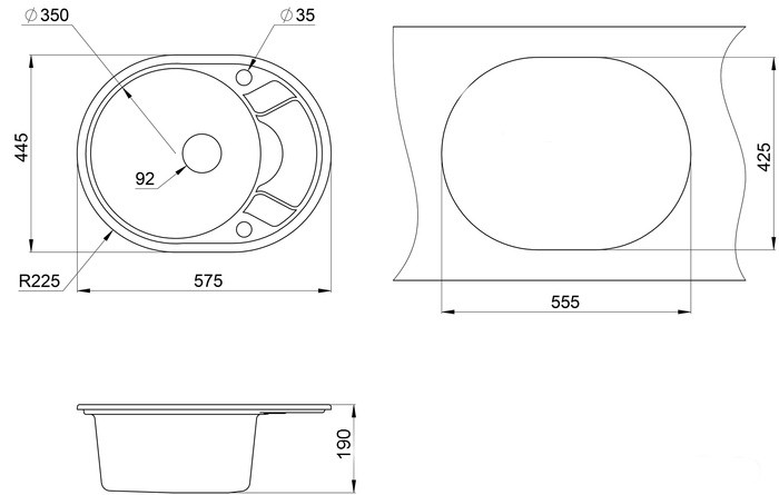 Кухонная мойка Granula 5802 (Шварц)