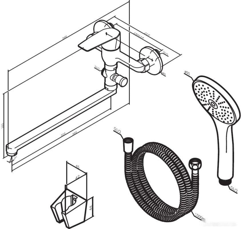 Смеситель Am.Pm Gem F90A90100 (хром)