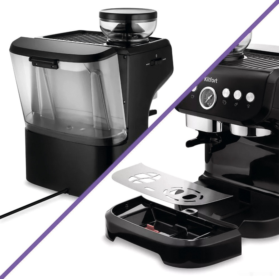 Рожковая помповая кофеварка Kitfort KT-7108 Рожковая помповая кофеварка Kitfort KT-7108