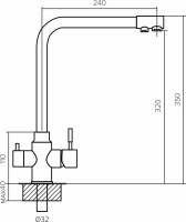 Смеситель Polygran Вега (серый 14)