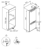 Холодильник ZUGEL ZRI1760FNF