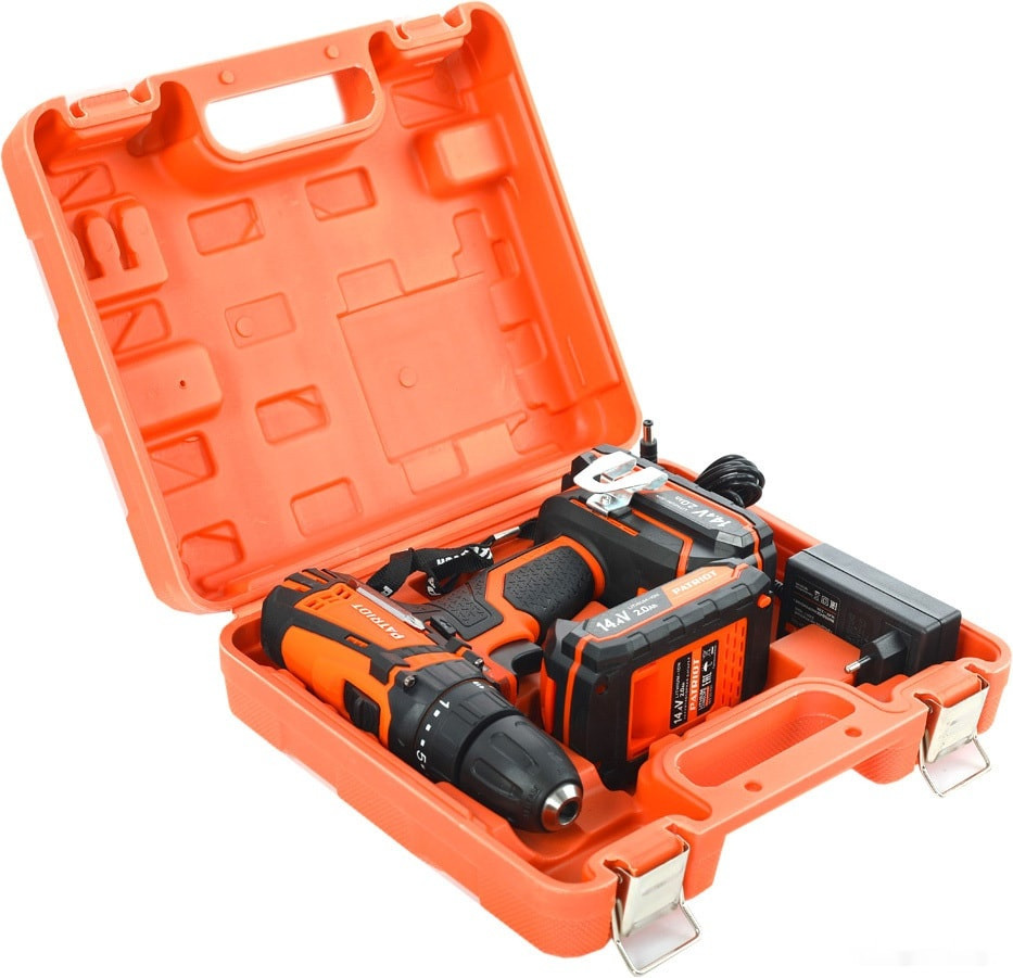 Дрель-шуруповерт Patriot BR 141ES 180201141 (с 1-ми АКБ, кейс) Дрель-шуруповерт Patriot BR 141ES 180201141 (с 1-ми АКБ, кейс)