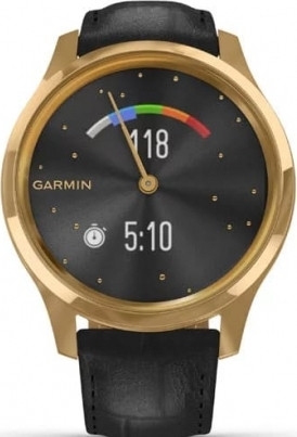 Гибридные умные часы Garmin Vivomove Luxe (золотистый/черный)