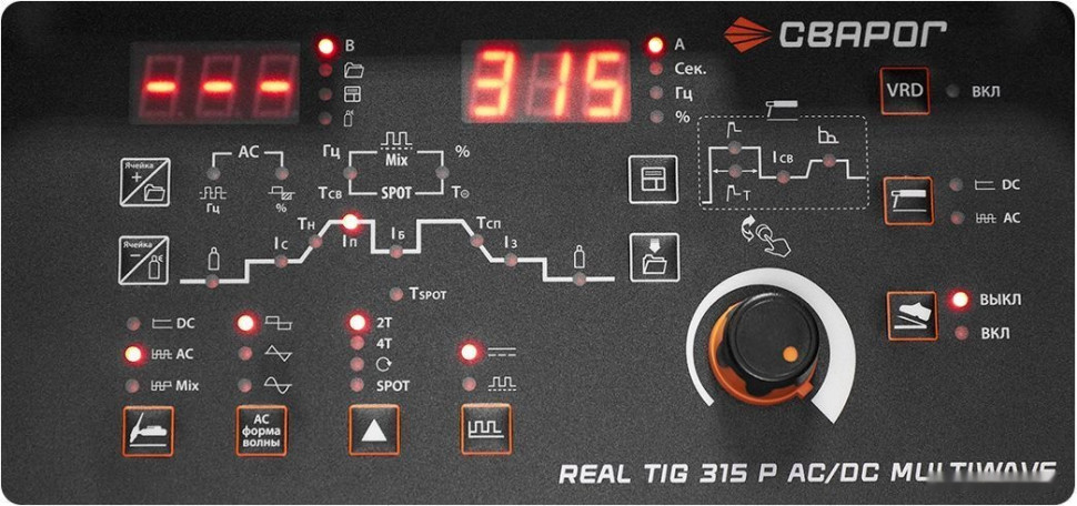 Сварочный инвертор Сварог REAL TIG 315 P AC/DC MULTIWAVE (E30301)