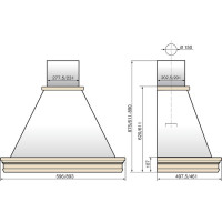 Вытяжка Elikor Вилла Валенсия 60П-650-П3Л белый/дуб неокр