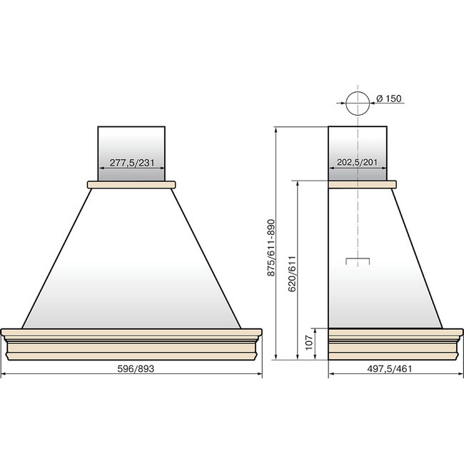 Вытяжка Elikor Вилла Валенсия 60П-650-П3Л белый/дуб неокр Вытяжка Elikor Вилла Валенсия 60П-650-П3Л белый/дуб неокр