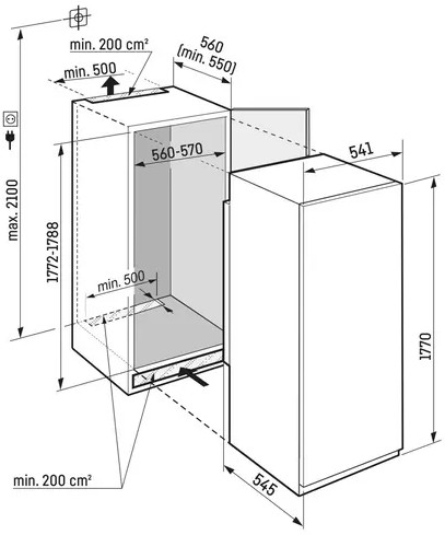 Встраиваемый холодильник однодверный Liebherr IRBSd 5120 Plus BioFresh Встраиваемый холодильник однодверный Liebherr IRBSd 5120 Plus BioFresh
