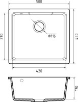 Кухонная мойка GranFest Urban GF-UR-4550 (черный)