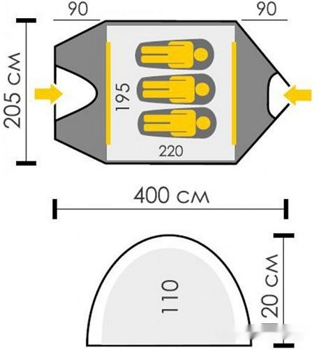 Палатка Talberg Peak 3 Pro Red Палатка Talberg Peak 3 Pro Red
