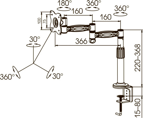 Кронштейн Kromax OFFICE-2 Кронштейн Kromax OFFICE-2