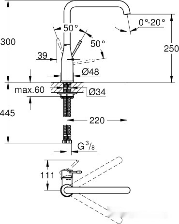 Смеситель Grohe Essence 30269EN0 (матовый никель) Смеситель Grohe Essence 30269EN0 (матовый никель)