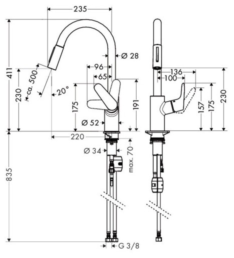 Смеситель Hansgrohe Focus 31815800