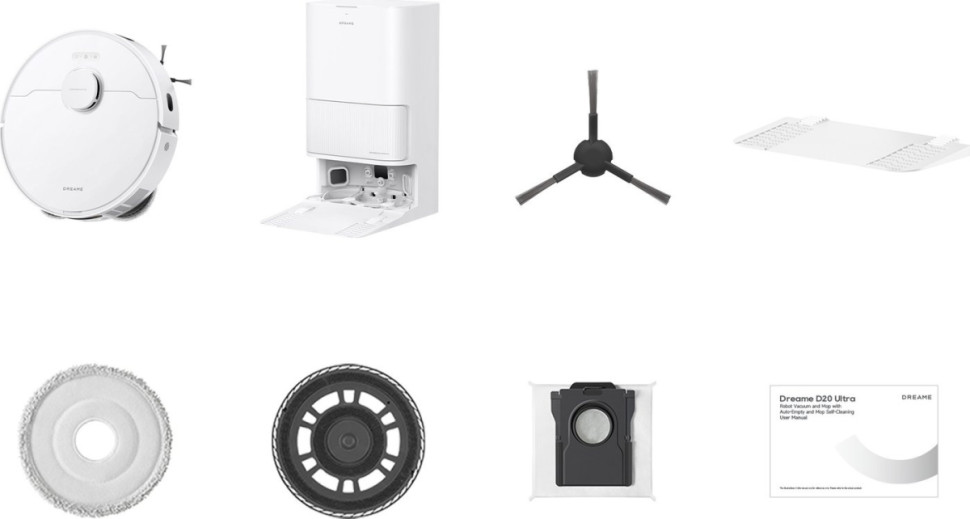 Робот-пылесос Dreame Robot Vacuum D20 Ultra White RLD31SE (евровилка, белый) Робот-пылесос Dreame Robot Vacuum D20 Ultra White RLD31SE (евровилка, белый)