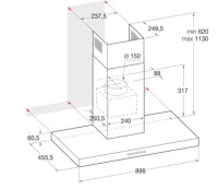 Вытяжка Hotpoint-Ariston HIBS 9.8F LT X