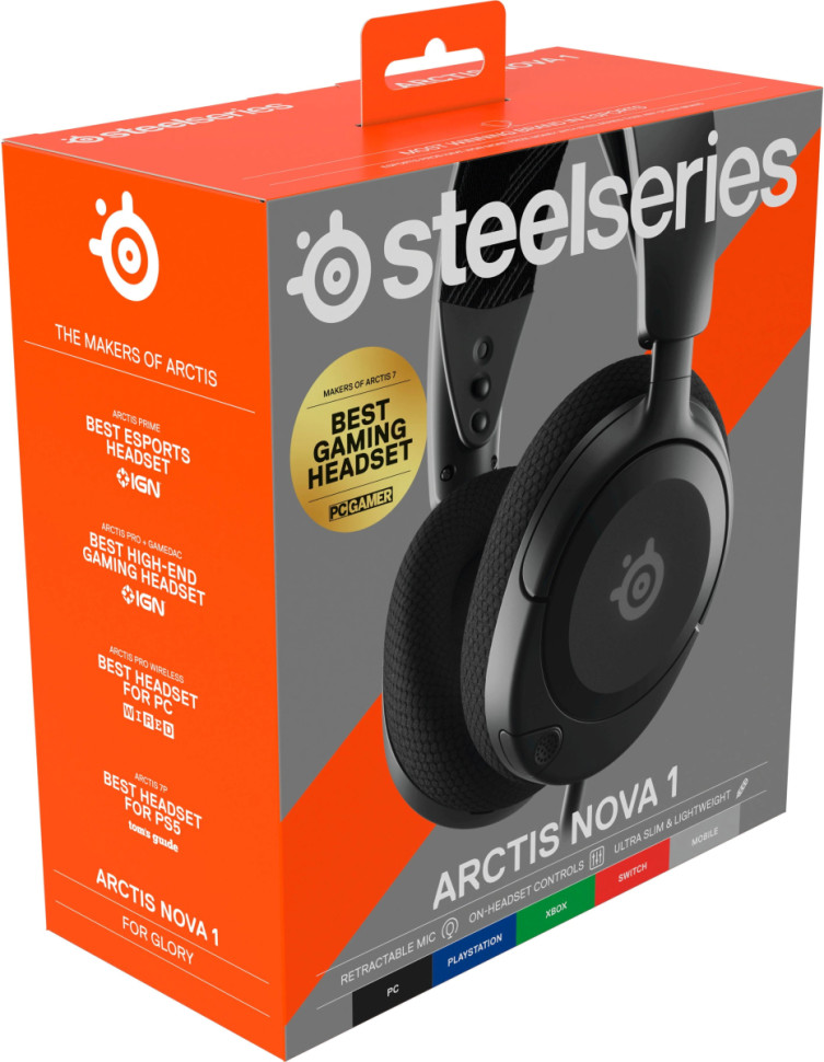 Наушники SteelSeries Arctis Nova 1 (черный) Наушники SteelSeries Arctis Nova 1 (черный)