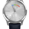 Гибридные умные часы Garmin Vivomove Luxe (серебристый/темно-синий)