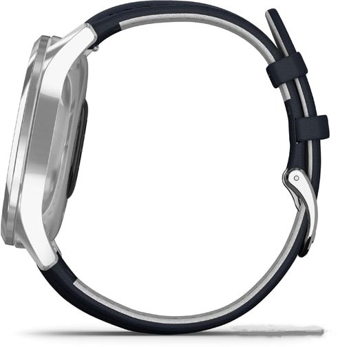 Гибридные умные часы Garmin Vivomove Luxe (серебристый/темно-синий)