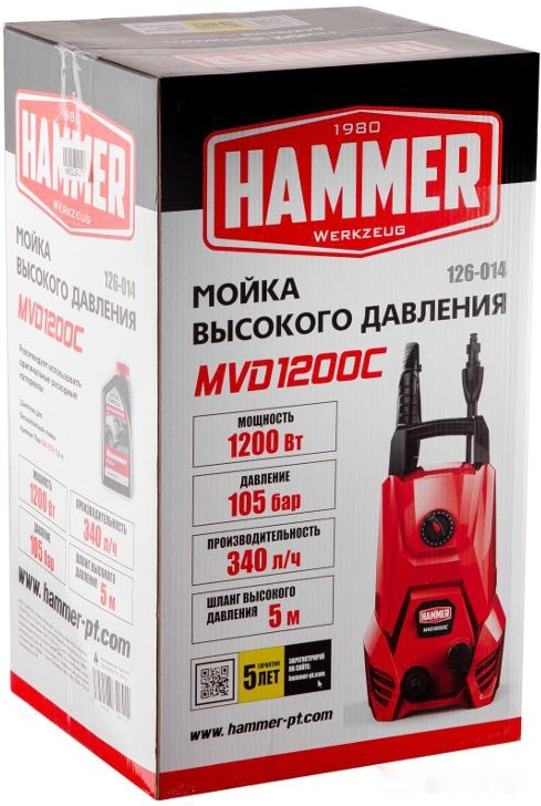 Мойка высокого давления Hammer MVD1200C