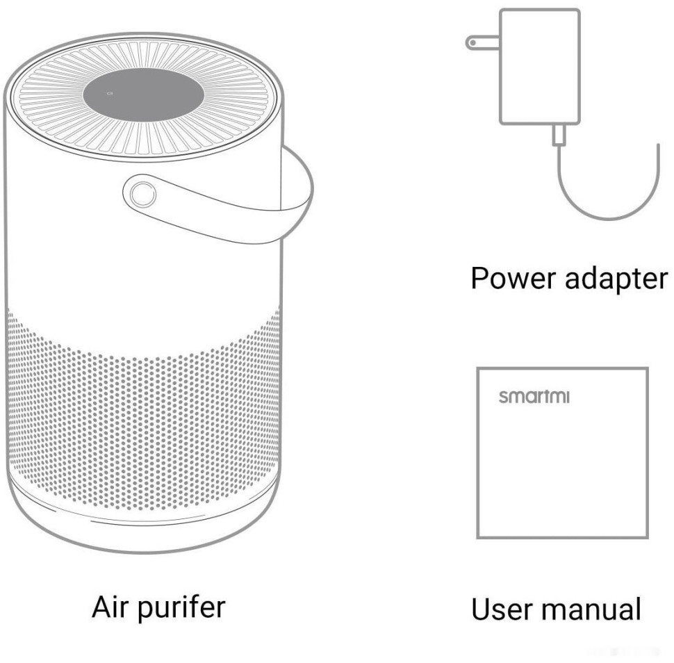 Очиститель воздуха SmartMi Air Purifier P1 ZMKQJHQP12 (серебристый)