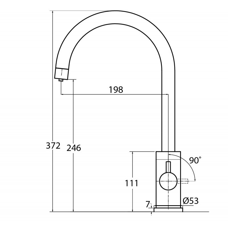 Смеситель AquaSanita Sabiaduo 2963 001 chrom