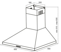 Вытяжка Germes Pyramida 60 белый