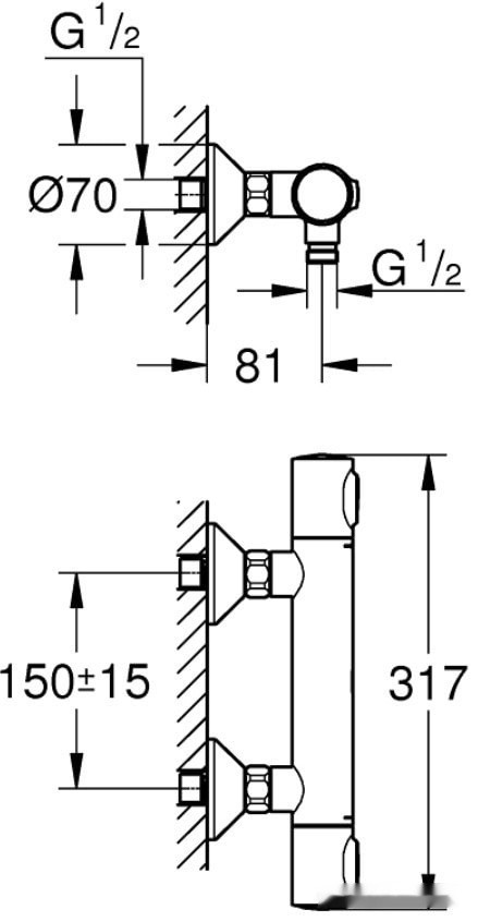 Смеситель Grohe Grohtherm 500 34793000