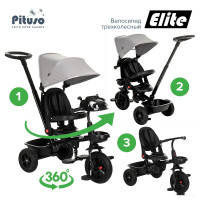 Детский велосипед Pituso Elite (серый)
