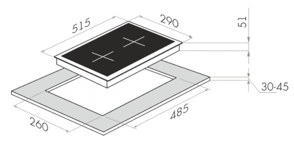 Варочная панель Maunfeld EEHE 32.4B Варочная панель Maunfeld EEHE 32.4B