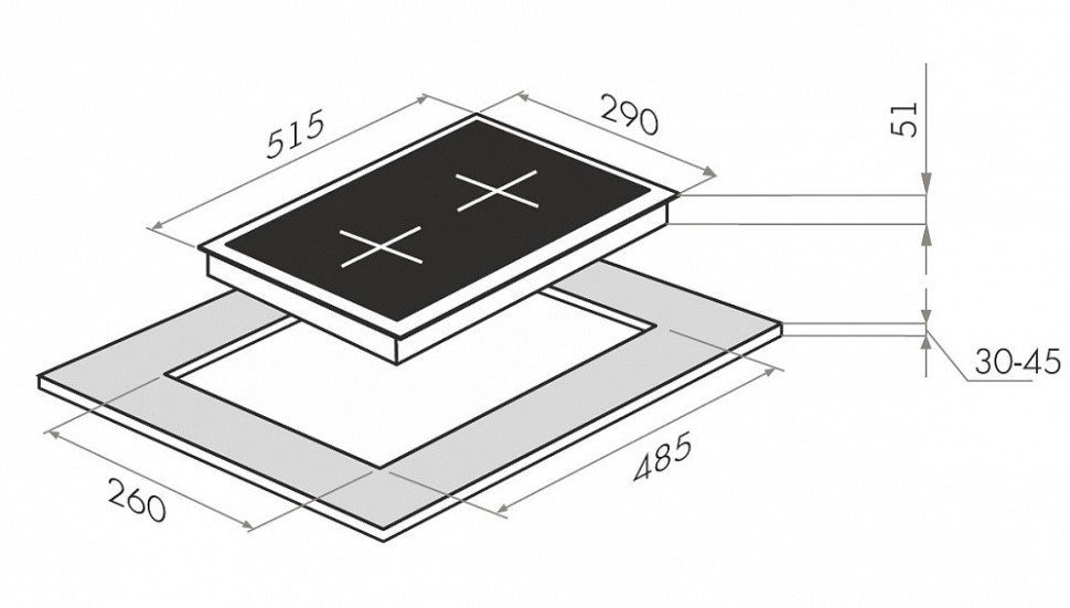 Варочная панель Maunfeld EEHE 32.4B Варочная панель Maunfeld EEHE 32.4B