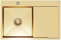 Кухонная мойка Mixline Pro 552918 (золото, с сифоном)