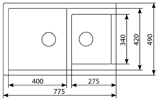 Кухонная мойка Zigmund & Shtain RECHTECK 400.275
