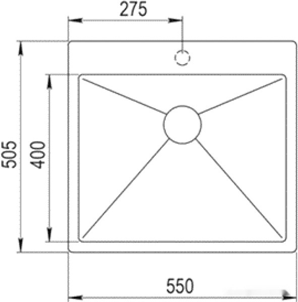 Кухонная мойка Zorg ZRN 5055 Titanium Кухонная мойка Zorg ZRN 5055 Titanium