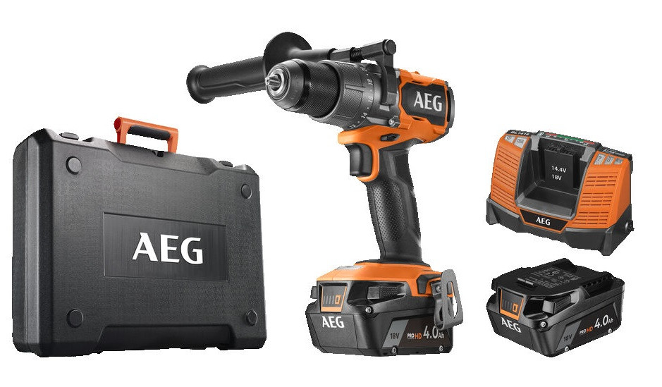 Ударная дрель-шуруповерт AEG Powertools BSB 18C3BL-402C 4935478938 (с 2-мя АКБ 4 Ач, кейс)