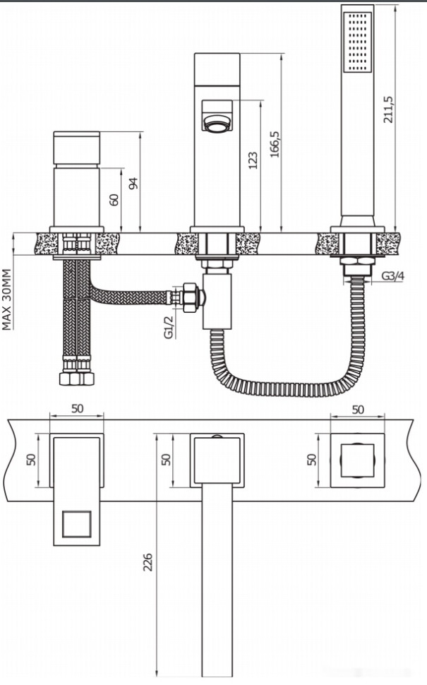 Смеситель Deante Anemon BCZ 013M (хром) Смеситель Deante Anemon BCZ 013M (хром)