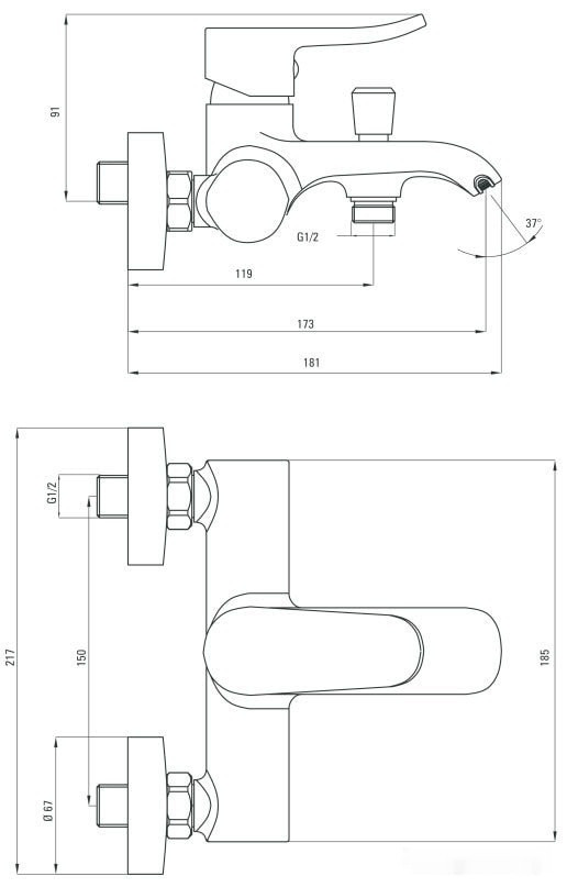 Смеситель Deante Werbena BCW 010M Смеситель Deante Werbena BCW 010M