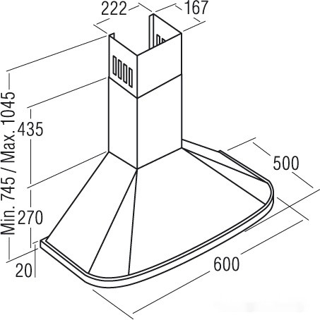 Вытяжка CATA Neblia 600 Ivory