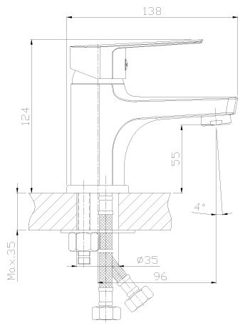 Смеситель Rossinka Silvermix S35-15